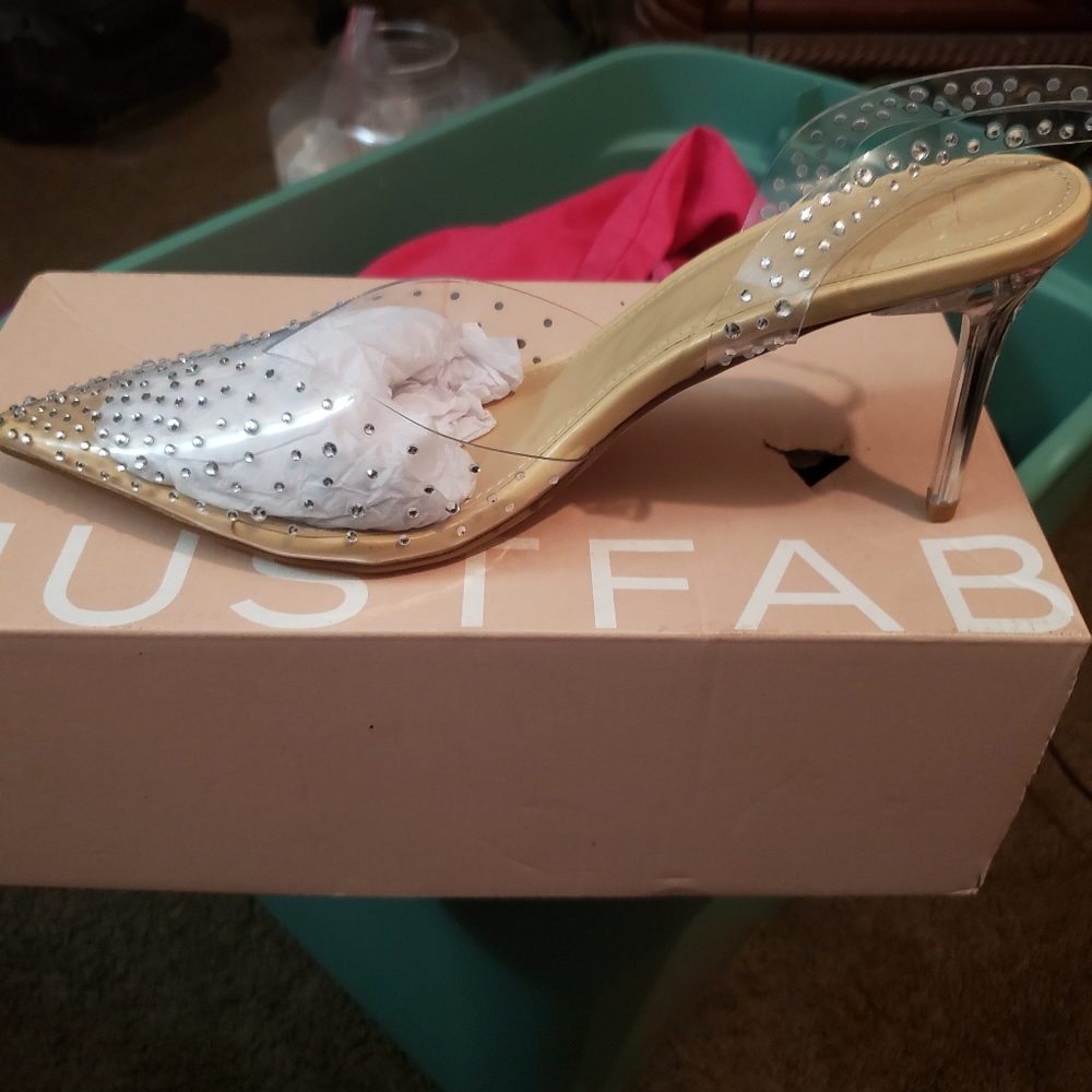 Emma Clear Embellished Pumps